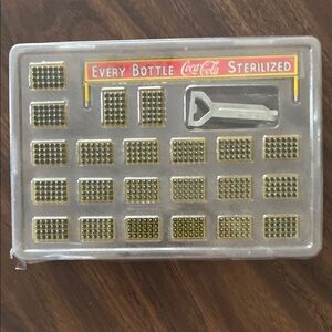 Coca-Cola Bottle Opener Set with Yellow Tabs